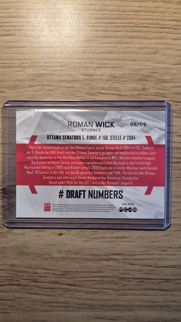 NHL Sammelbilder & Trading cards: NHL Roman Wick Ottawa Senators  – Gebraucht aus Bellach von IceCards-80 1