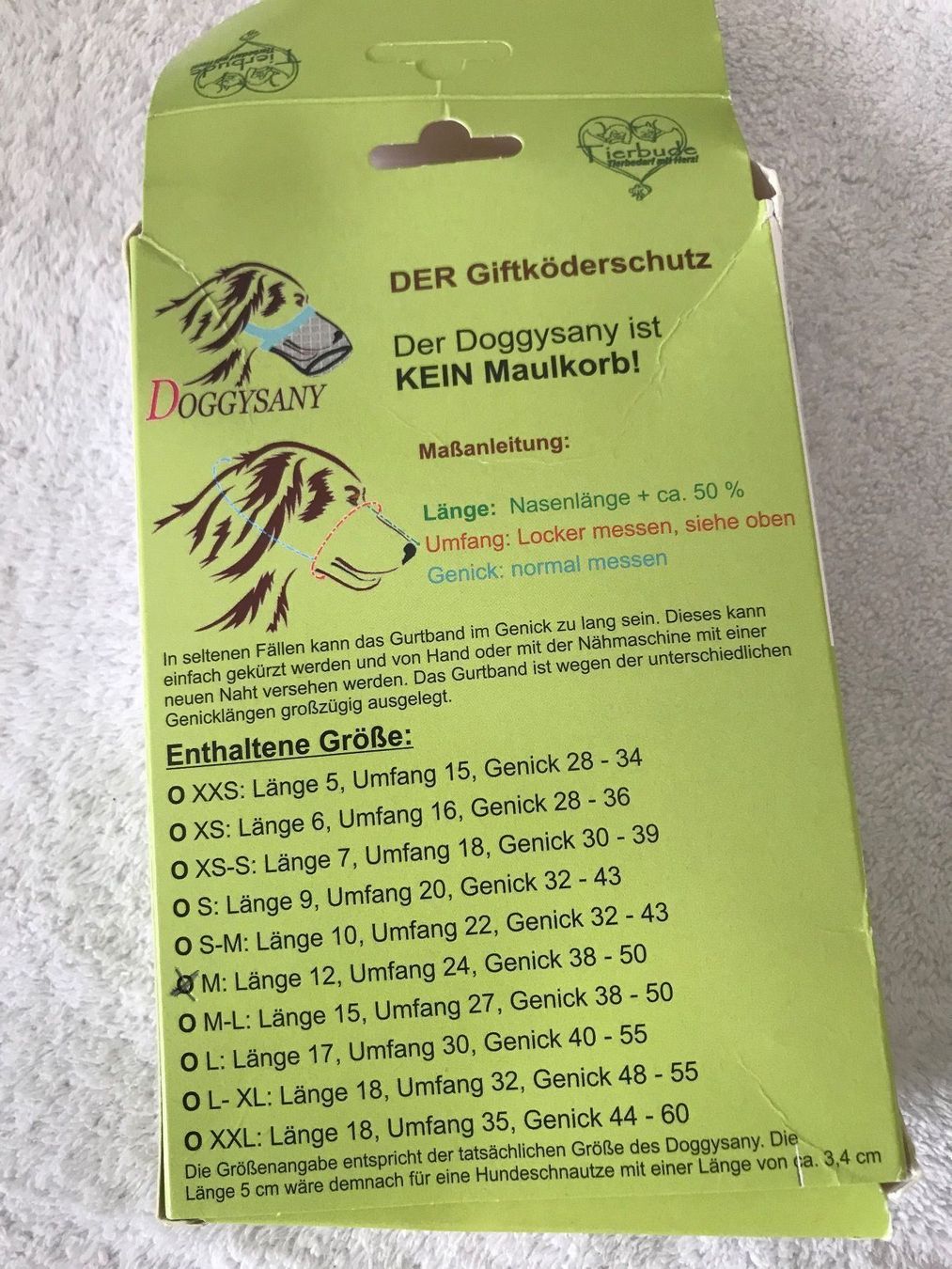 Abbigliamento: Hunde Maulnetz – Nuovo e nell'imballaggio originale da Arlesheim venduto da leyRum4.5 3