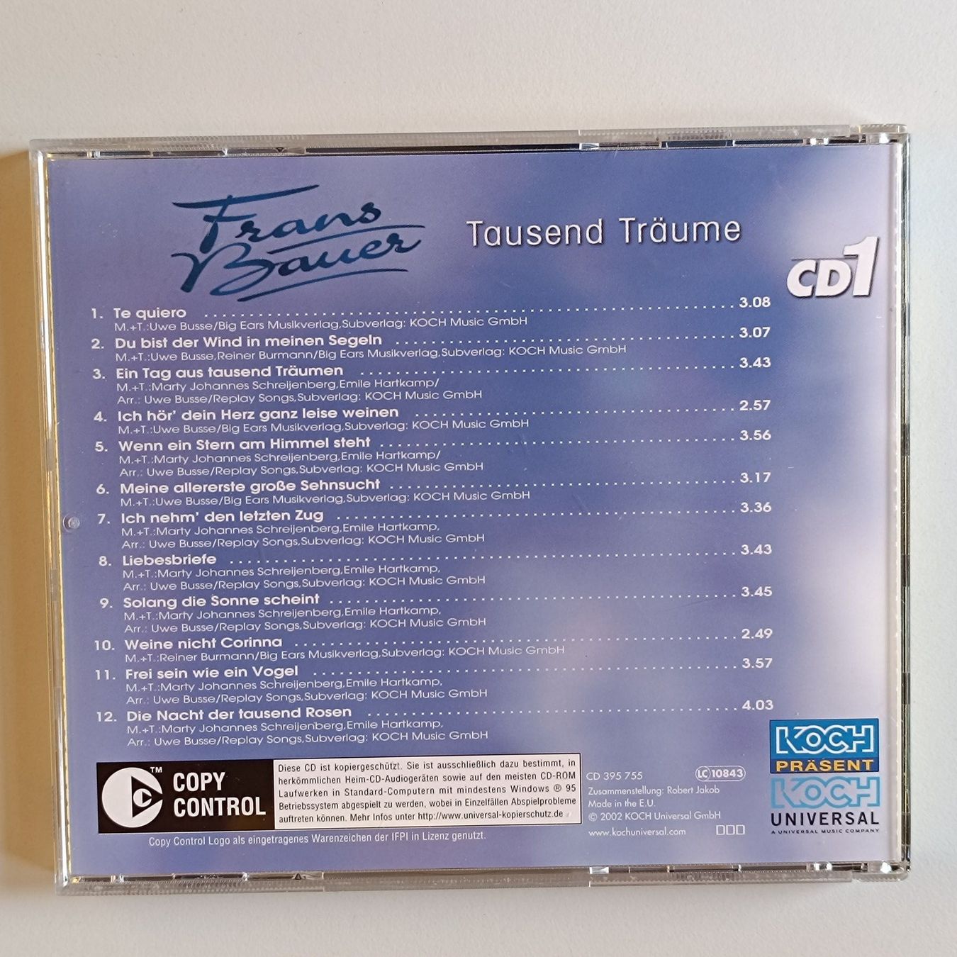 CD: Frans Bauer - Tausend Träume CD1  F13 – Usato da Sessa venduto da fraenklishop 1