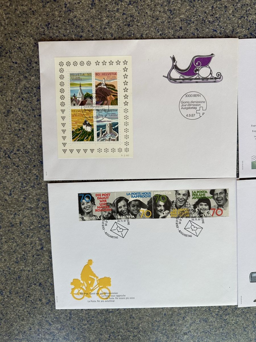 Tutti i francobolli: Schweiz - Block FDC - 9 Stück selten – Usato da Schmitten / FR venduto da Samsara169 1