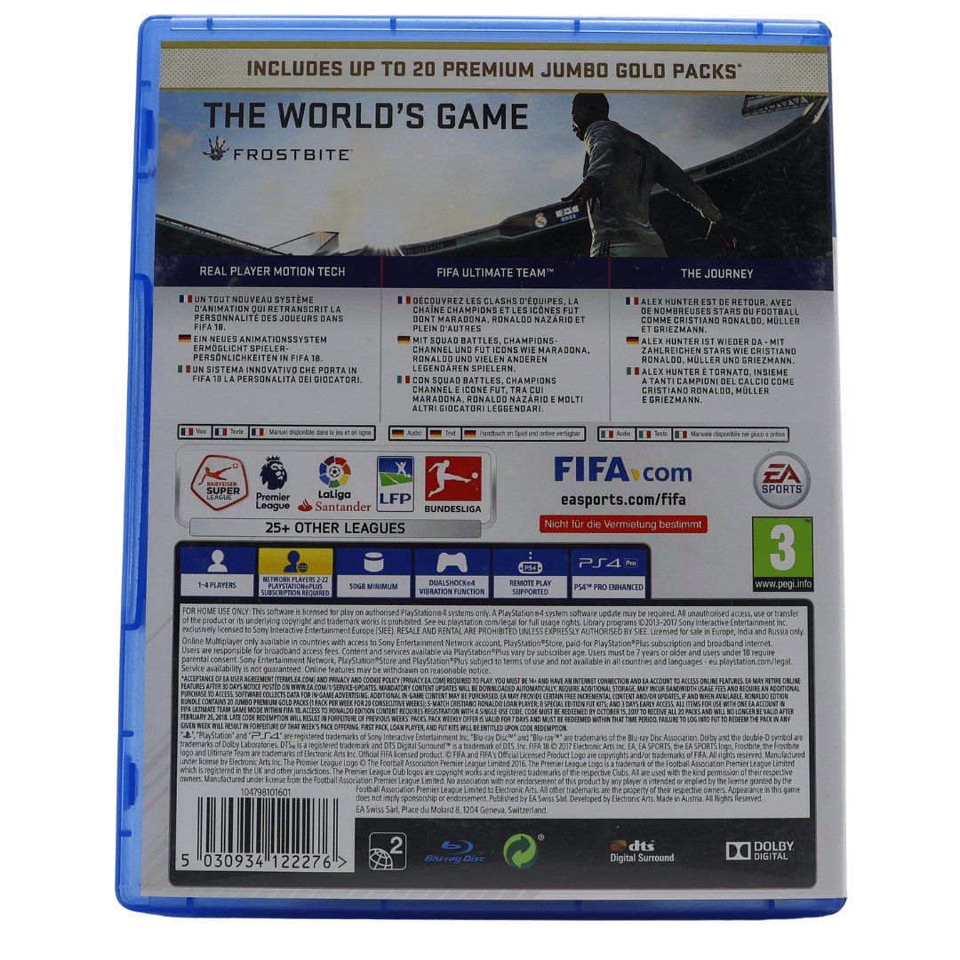 Spiele: FIFA 18 [Ronaldo Edition] - PS4 – Gebraucht aus Paudex von dindeboy 1