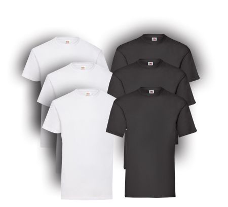 6 Stk. Herren T-Shirts Fruit of the Loom Valueweight Gr.L