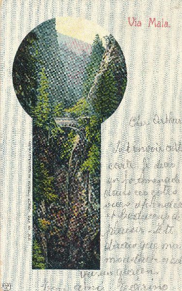 Ansichtskarten: Via Mala Litho + 1901 – Gebraucht aus Emmenbrücke von teestube