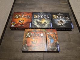 Andor Brettspiel Sammlung - Grundspiel + Erweiterungen