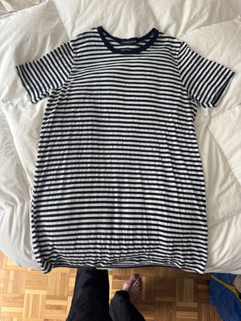 T-shirt longue Brandy Melville rayé noir blanc taille unique