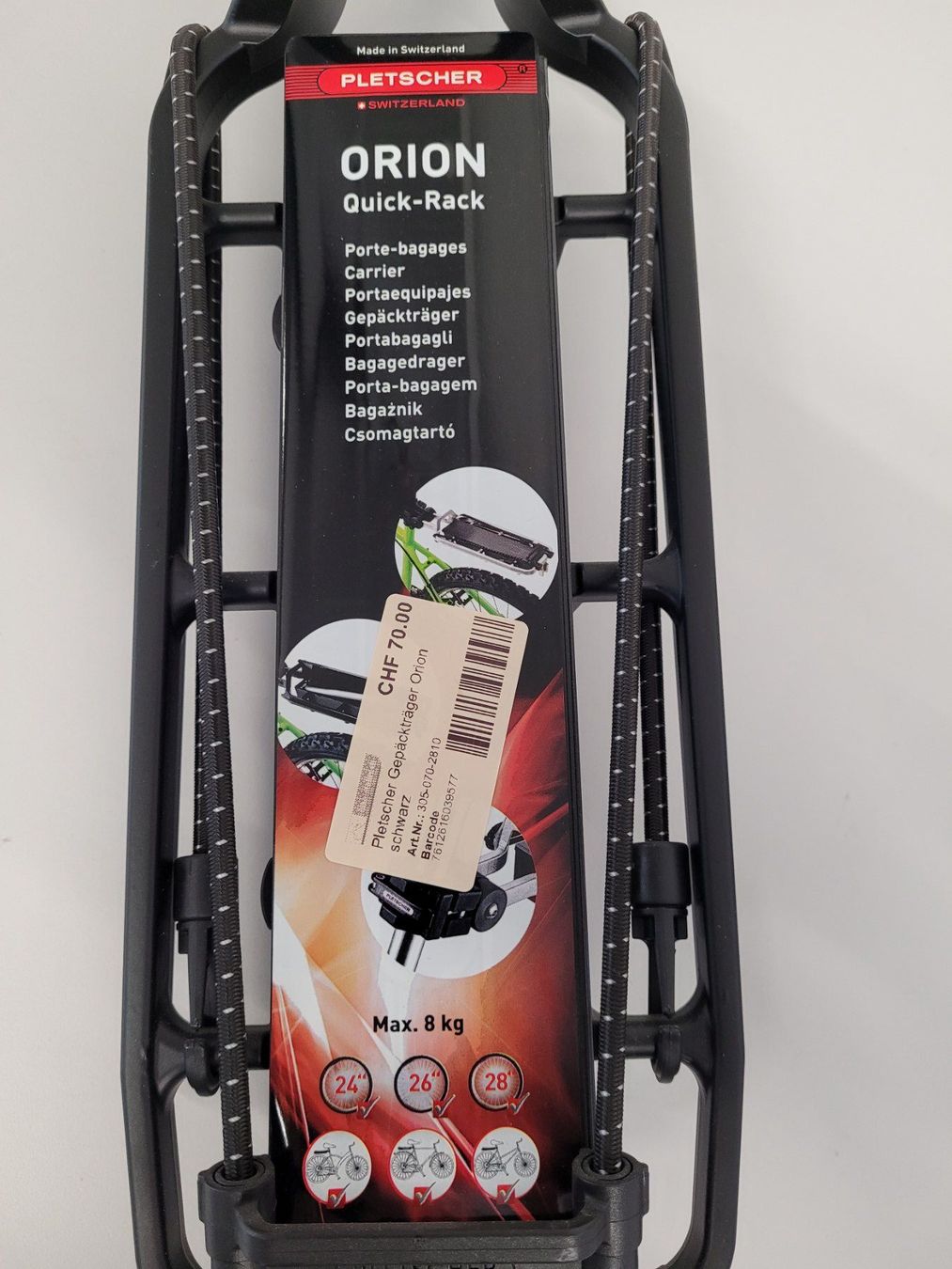Ersatzteile: Pletscher ORION Gepäckträger schwarz – Neu und originalverpackt aus Giswil von mai_k7x7 1