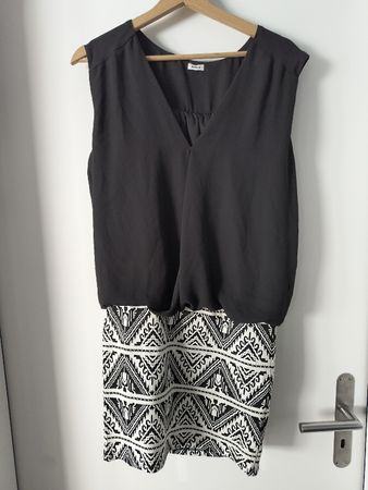 Pimkie Kleid mit Muster Schwarz Weiss Gr. 38, top Zustand