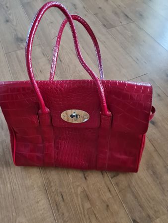 Elegante Damen Handtasche in Kroko Optik -echt Leder