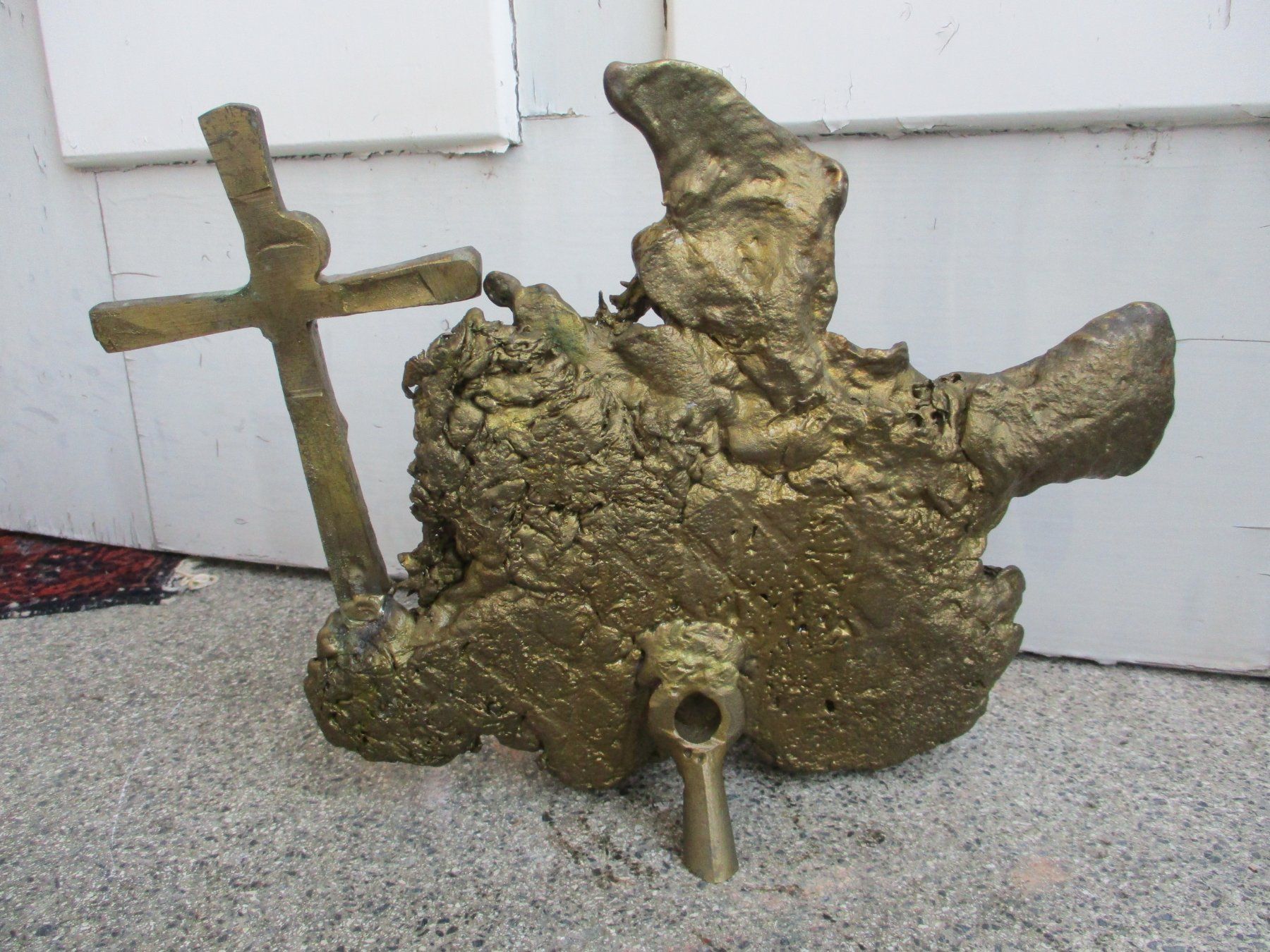 Sculture & Statue: Kruzifix-Skulptur Kunst-Objekt Messing / Bronze A. WIDER? – Usato da Windisch venduto da Autogrammo 2
