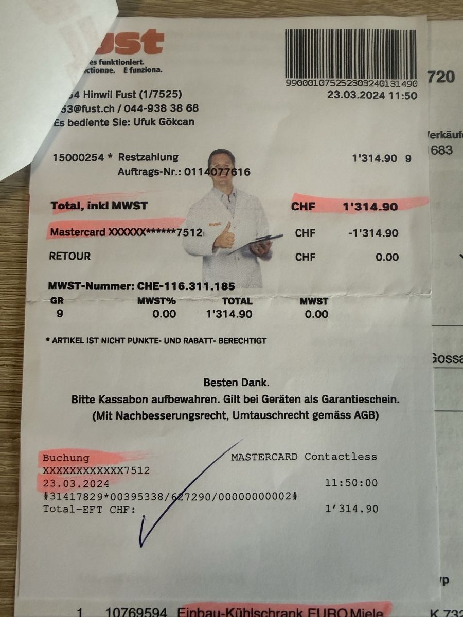 Miele Frigoriferi: Kühlschrank Miele, 2 jährig – Usato da Bertschikon Gossau venduto da Polo2005 4