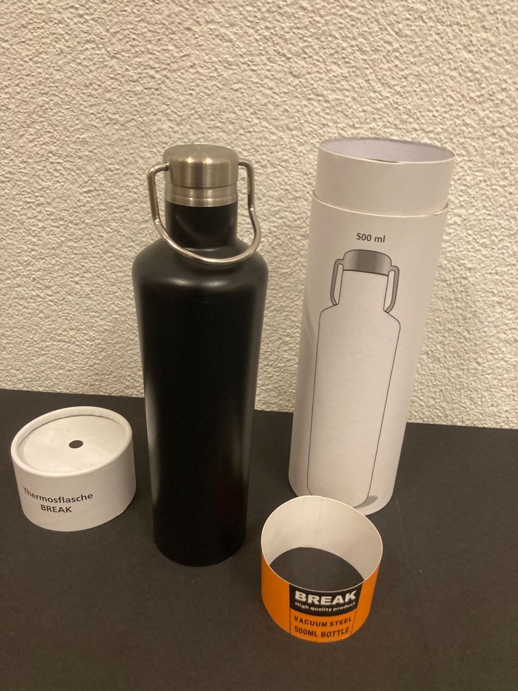 Trinkflaschen & Thermosflaschen: Thermosflasche Break, 500ml, schwarz, Neu – Neu und originalverpackt aus Neuenhof von jorogo 3