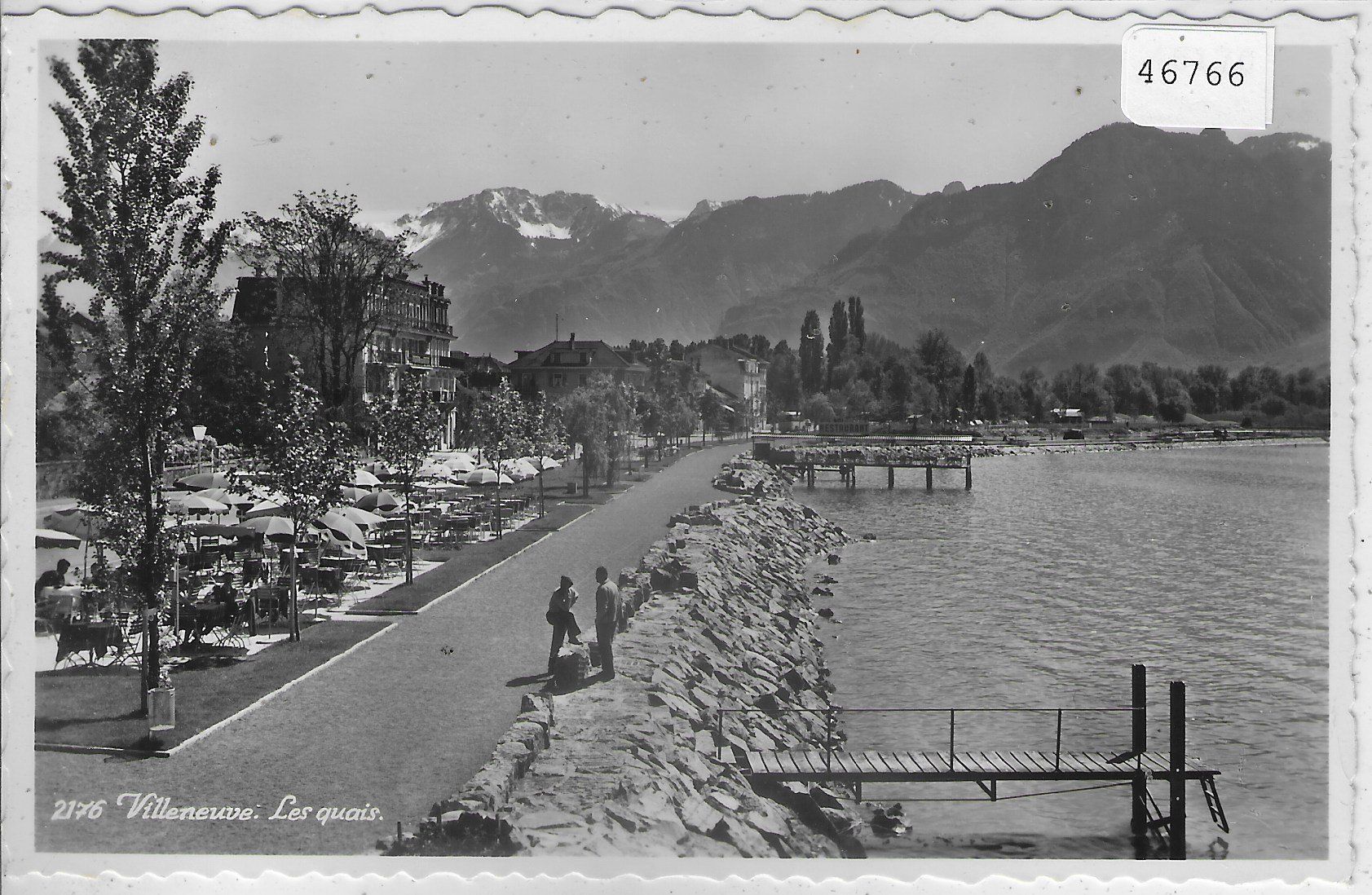 Cartoline postali: Villeneuve - Les quais - animee – Usato da Ettingen venduto da Kartenplanet