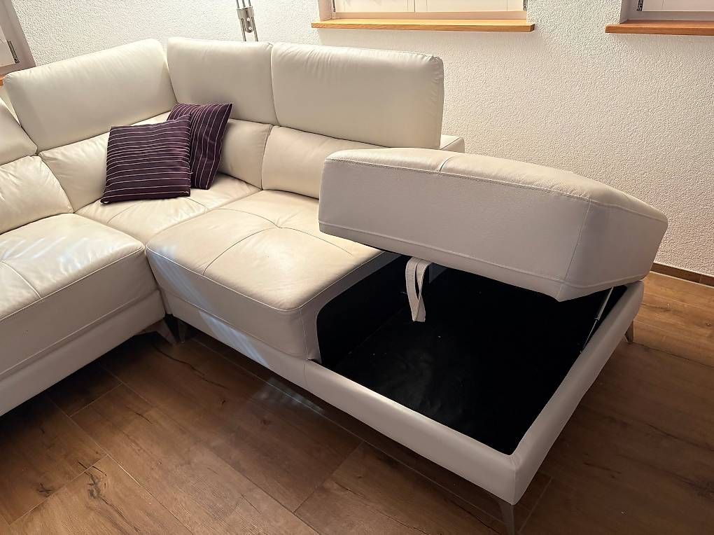 Divani: Relaxsofa Ecksofa Leder elektrisch – Usato da Rütschelen venduto da Rotkorn 2