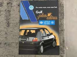 VW Golf plus Ultra Faltprospekt 4 Seiten 1989