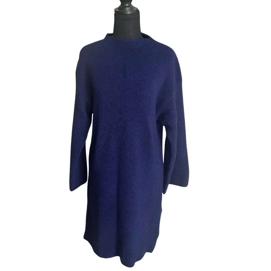 Massimo Dutti Vestiti: MASSIMO DUTTI BLUE WOOL MIDI DRESS M – Usato da Zofingen venduto da JumpInVintage 2
