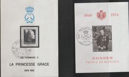 Monaco Timbres Lot Princesse Grace Rainier III Anniversaire