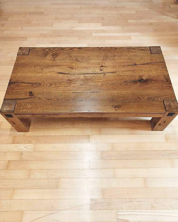 Conforama Tische: Couchtisch Massiv Holz Eiche Conforama TRAVERS – Gebraucht aus Weisslingen von MontanaZH 1