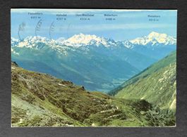 AK Wallise Alpen von Belvedere Furka aus