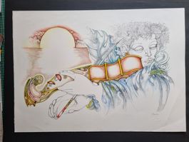 GIULIANO PINI LITHOGRAPHIE SIGNIERT NUMMERIERT