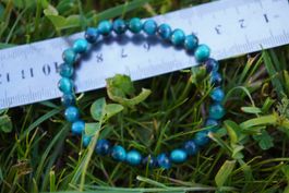 Tigerauge Blau    Armband mit Gummizug