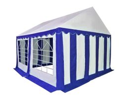 HEBU-Tent – Profi PVC Partyzelt 4×4 m – blau/weiss