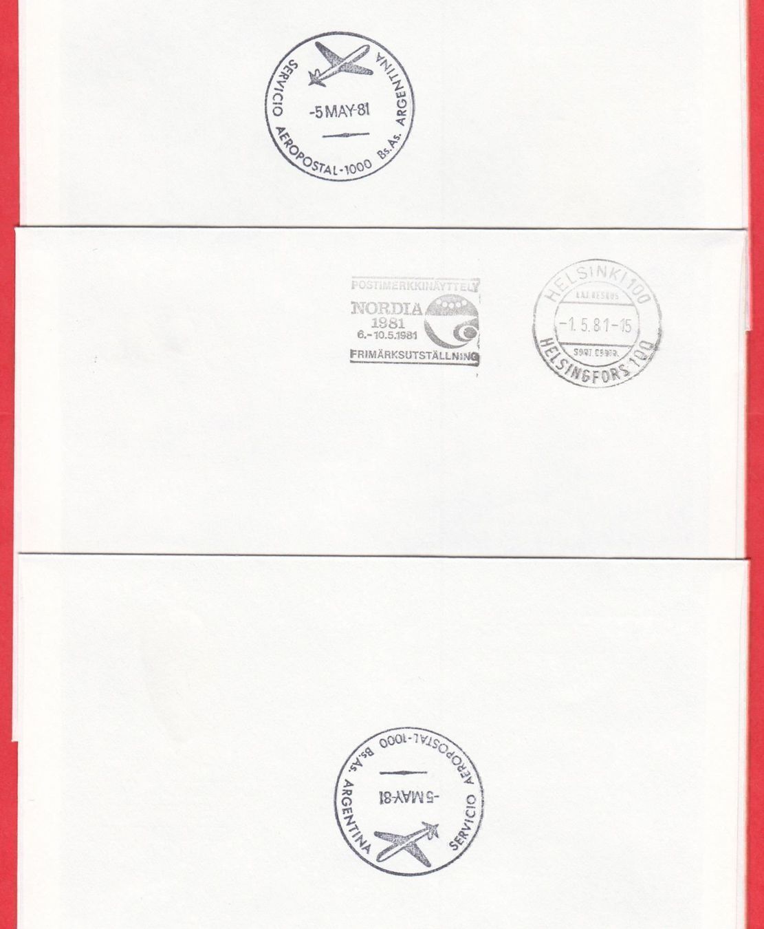 Tutti i francobolli: 1981  5  Teiliges Set mit 5 Spezial Flügen – Nuovo (secondo la descrizione) da Adliswil venduto da Aenti 7