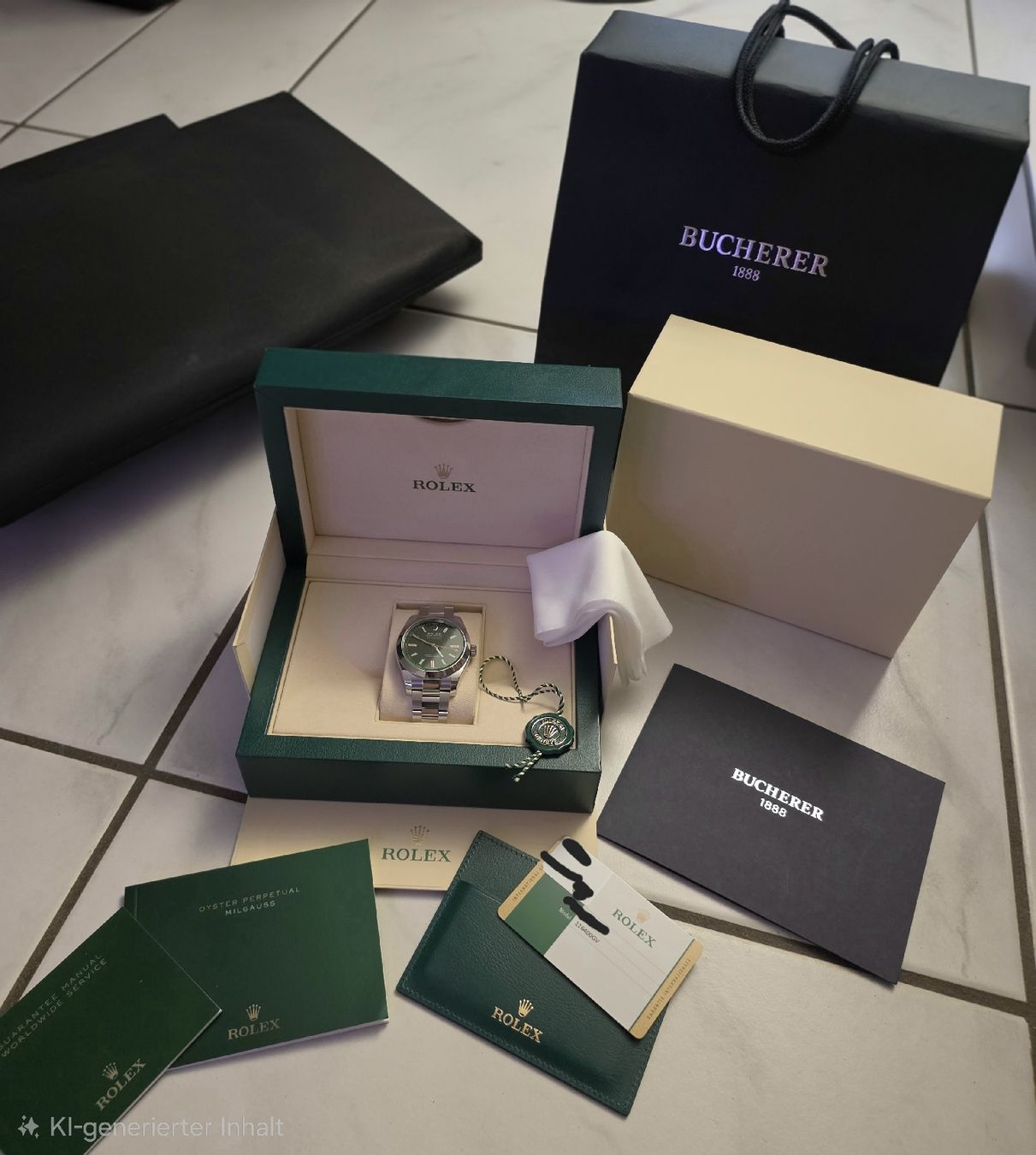 Rolex Montres: Neue ungetragene Rolex Milgauss.Full-set – Neuf avec emballage d'origine à Fislisbach par Eye-Arts 1