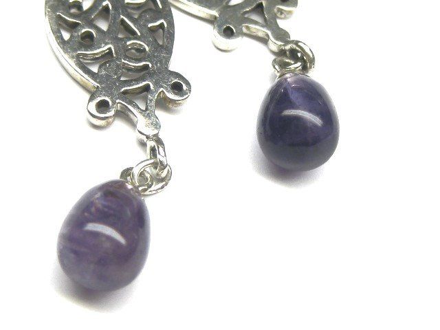 Orecchini pendenti & Orecchini a lobo: Ohrringe Ohrhänger Silber 925 / Amethyst – Usato da Ermatingen venduto da Decovin 2