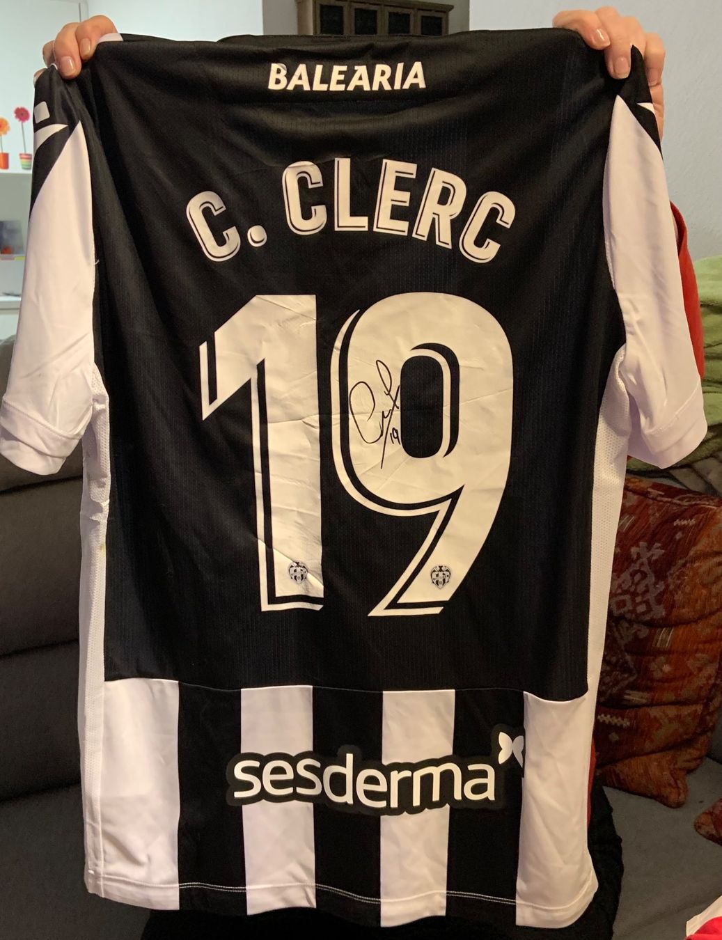 Canottiere & Pantaloni: Matchworn Levante Clerc with COA – Usato da Castione venduto da REER 1