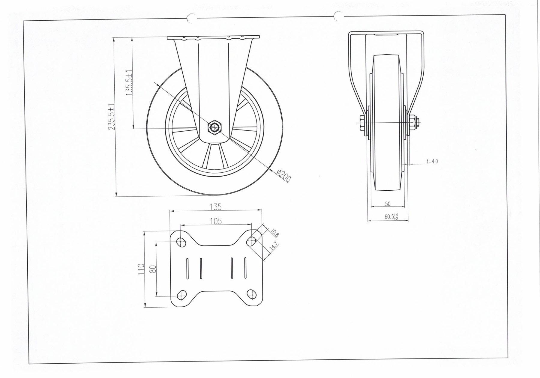 Altro per stoccaggio & trasporto: 4x Schwerlastrollen Lenkrollen Räder Container 400kg pro Rad – Nuovo e nell'imballaggio originale da Kottwil venduto da Crazyrolf 2