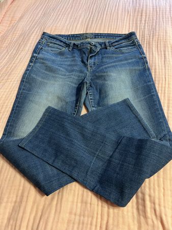Esprit Boyfriend Skinny Jeans Damen W27 L32 blau 