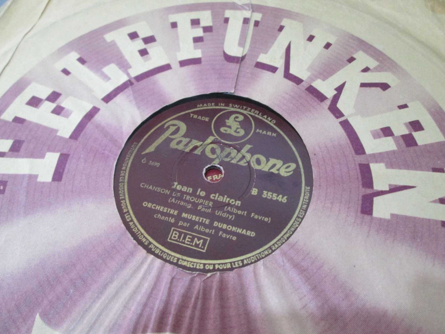Schallplatten: DISQUES 78 TOURS – Gebraucht aus Lausanne von Leag 7