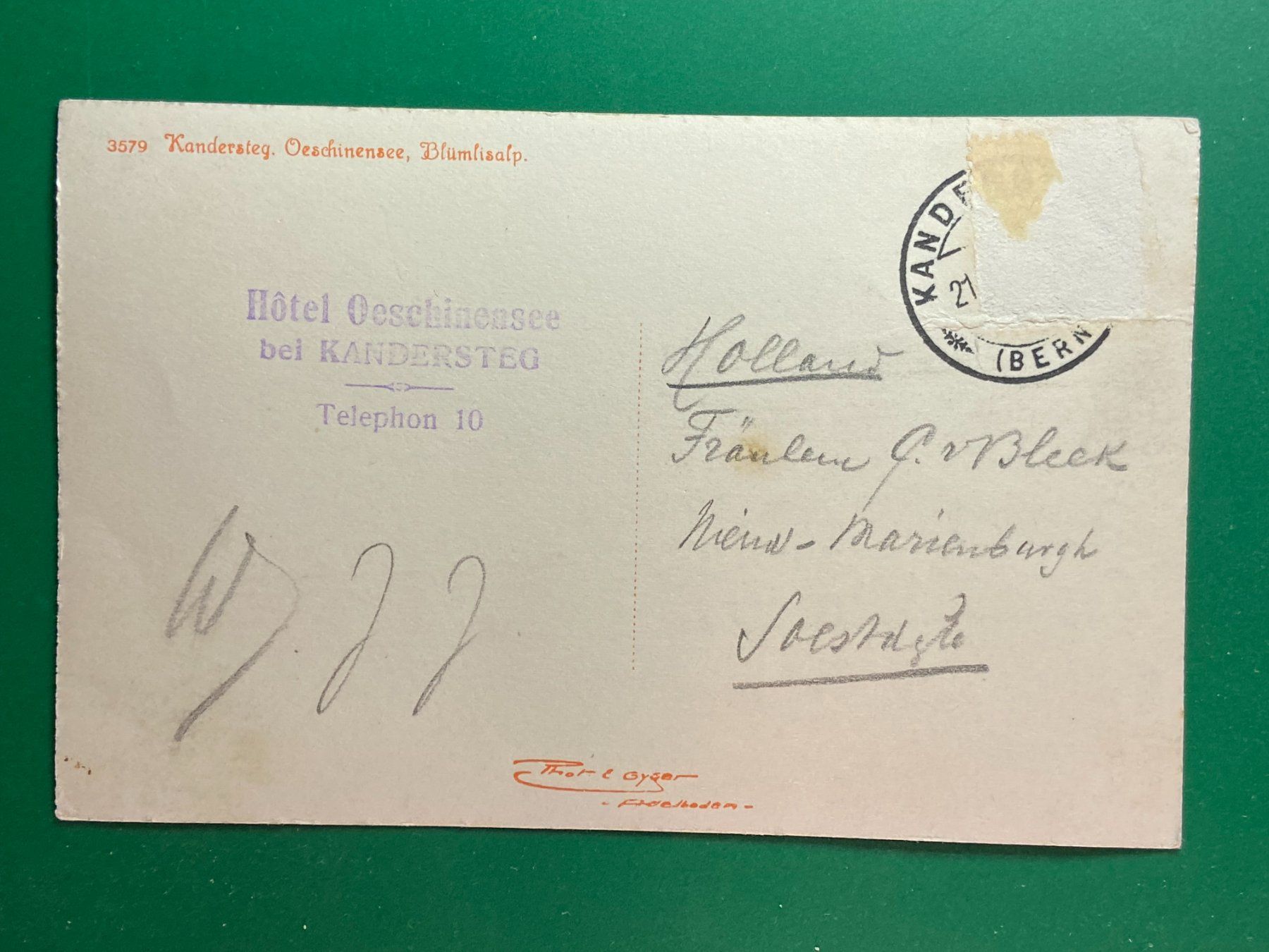 Cartoline postali: Kandersteg - Oeschinensee - Blüemlisalp – Usato da Steg VS venduto da danwer74 1