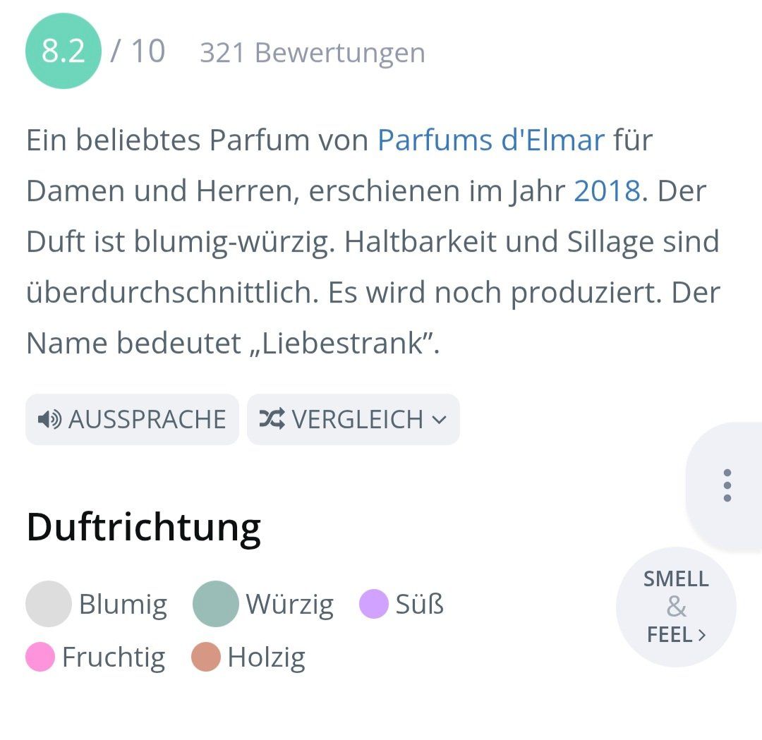 Profumi & Eau de Toilette: 5 ml ELIXIR D'AMOUR PARFUMS D'ELMAR ABFÜLLUNG – Nuovo (secondo la descrizione) da St. Gallen venduto da CaliSunshine 3