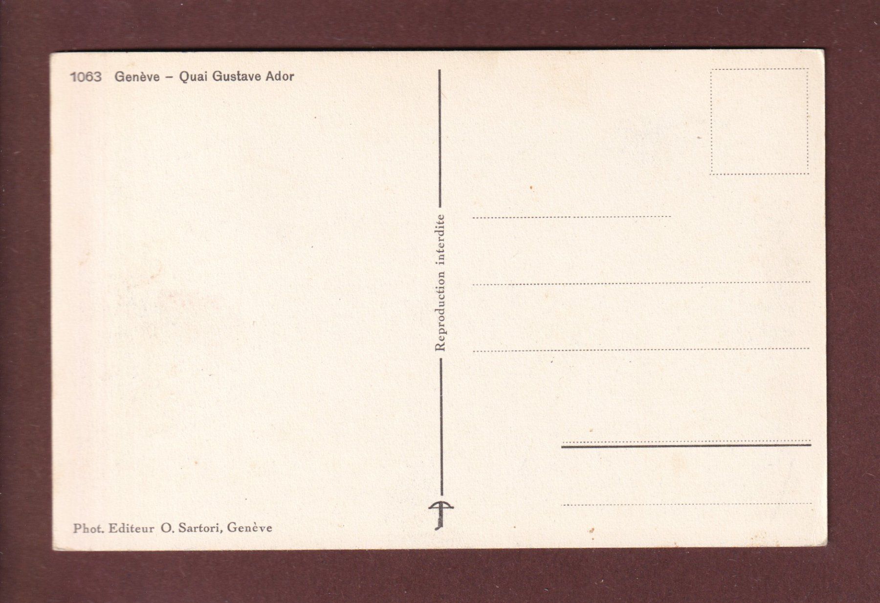 Cartoline postali: GENEVE - Quai Gustave Ador – Usato da Pully venduto da nicecards 1