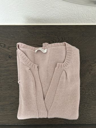 Cardigan rosa, misto lana/angora viscosa, TG S 