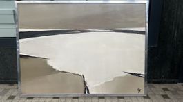 Peinture abstraite H.C. Dutoit "La Brevine" 1987 100x73cm