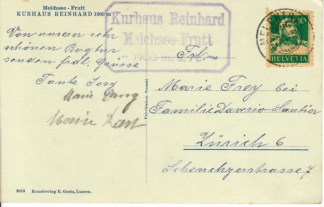 Cartes postales: Melchsee Frutt  1929 – D'occasion à Hochdorf par Ziegel-16 1