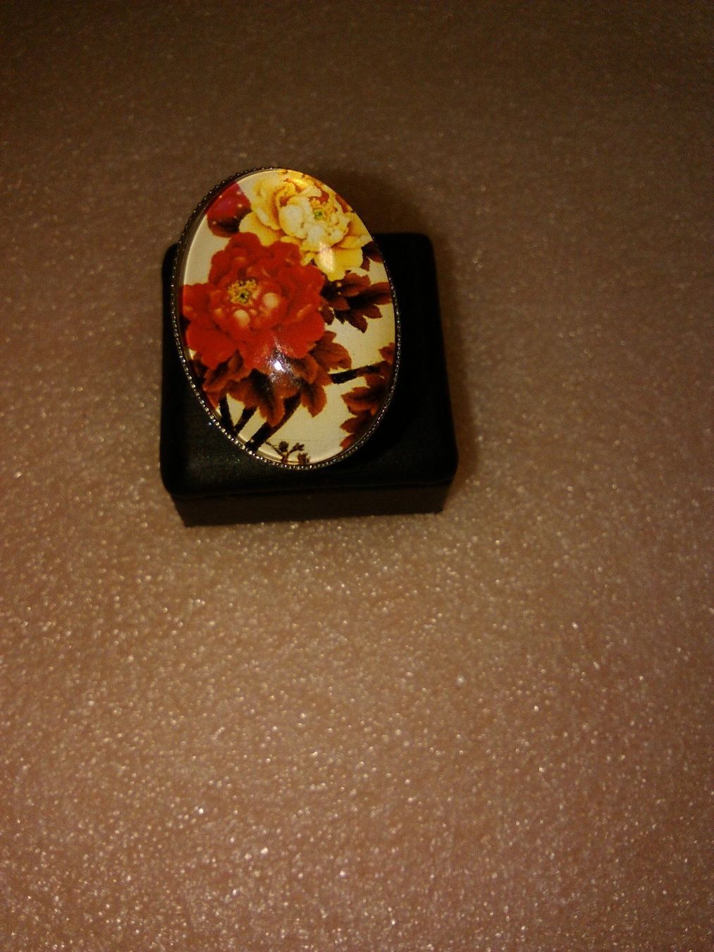 Bagues: ring edelsthal,,mit rot blumen,,glanzig – Neuf (Voir description) à Basel par bijoutrie_4 1