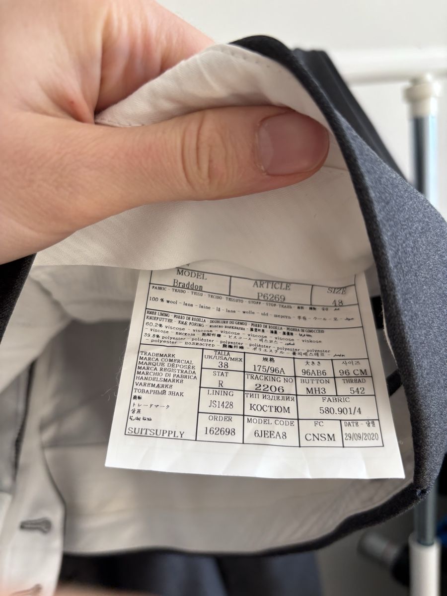 Suitsupply Completi, tute sportive e funzionali: SuitSupply Suit - Super130 – Nuovo (secondo la descrizione) da Alpnachstad venduto da mar_6ckd 3