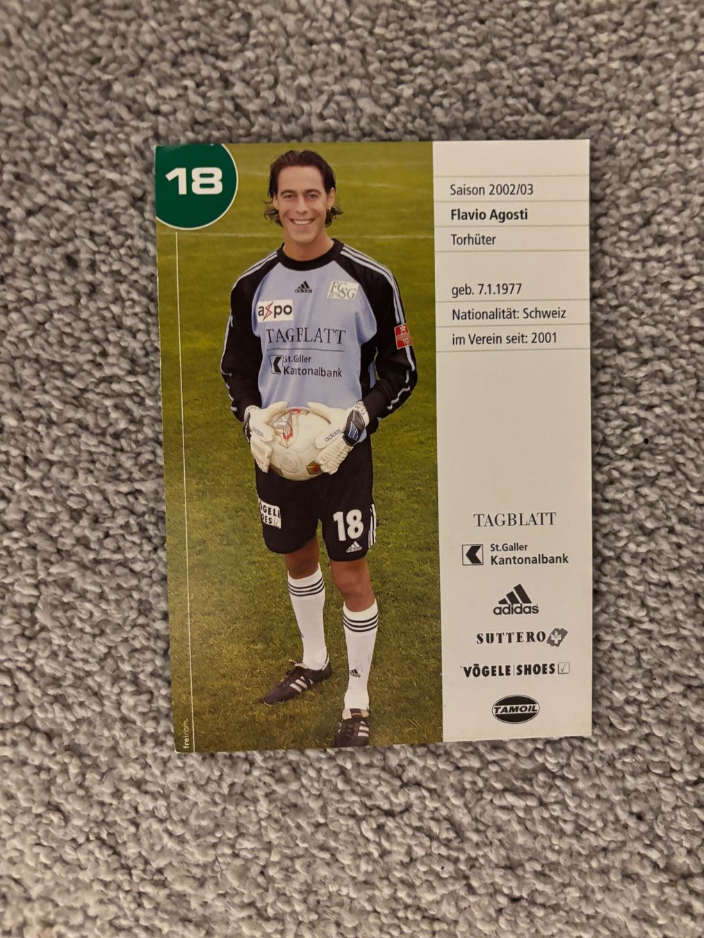 Autografi: FC St.Gallen Flavio Agosti Autogrammkarte – Usato da Mörel venduto da tim_w9py 1
