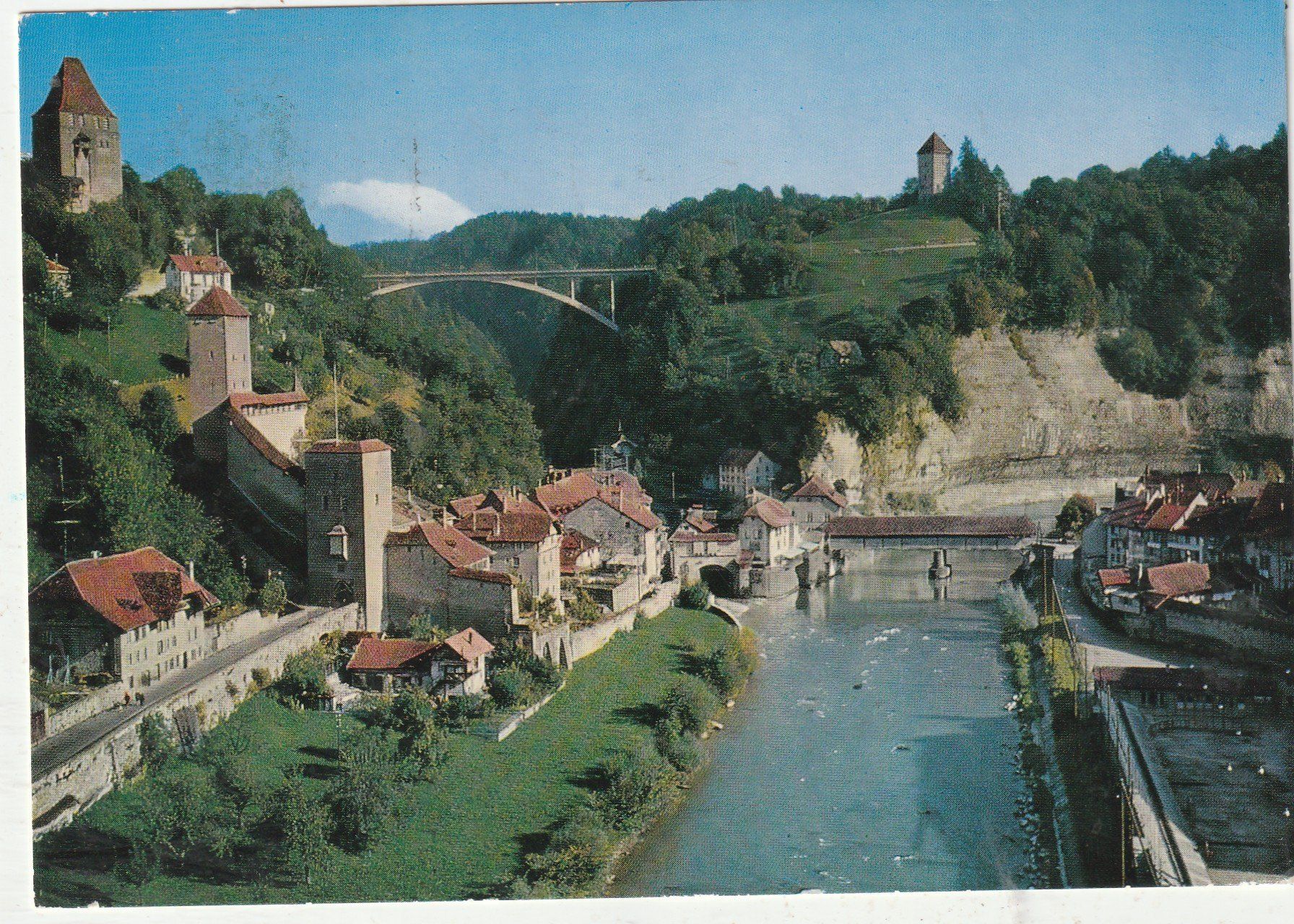 Cartoline postali: Fribourg – Usato da Lumbrein venduto da made02