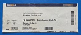 Ticket Cupfinal 2013, FC Basel - Grasshopper Club Zürich