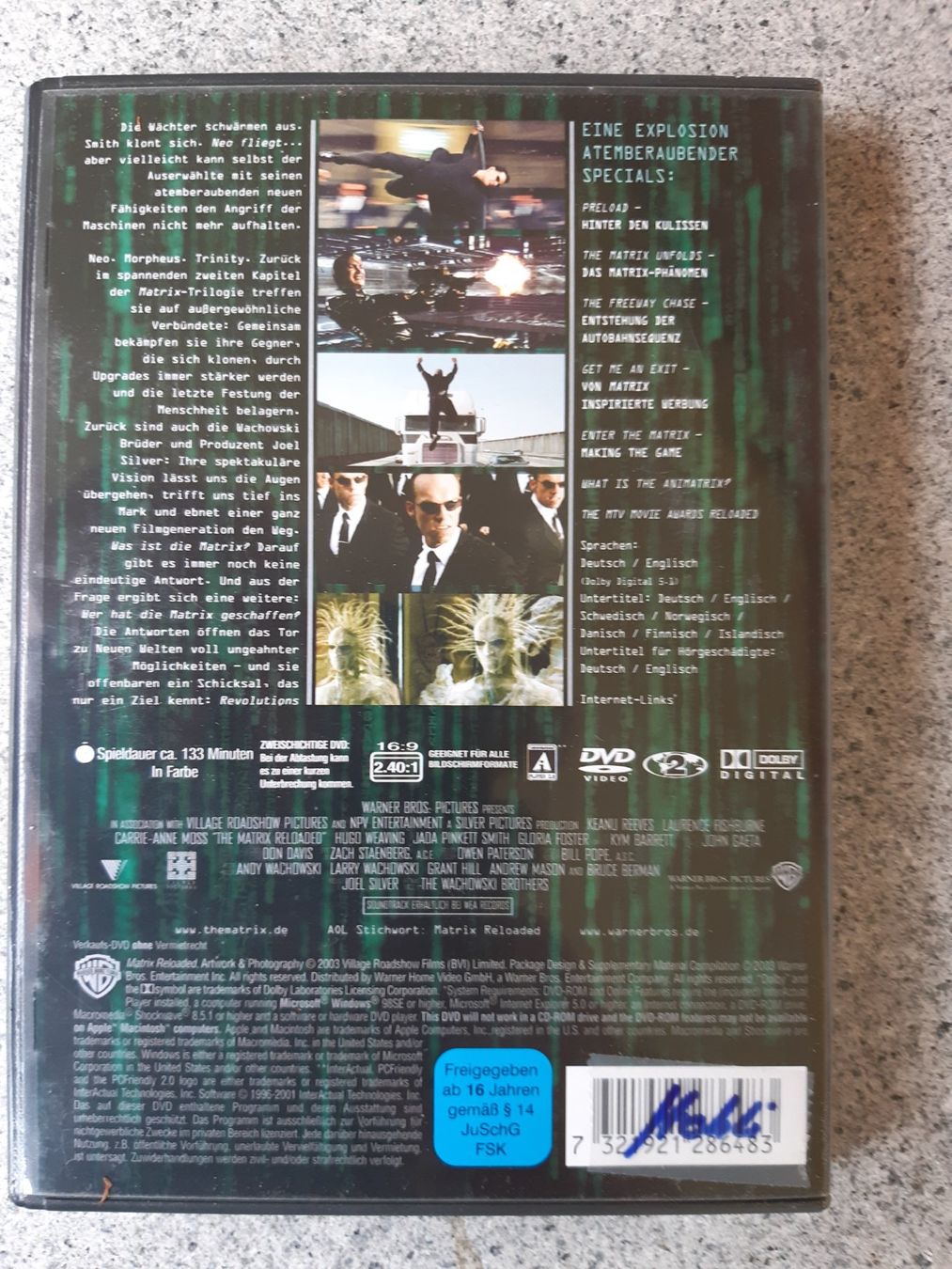 Tous les DVDs: Matrix - Reloaded – D'occasion à Domat-Ems par nugipuff 1