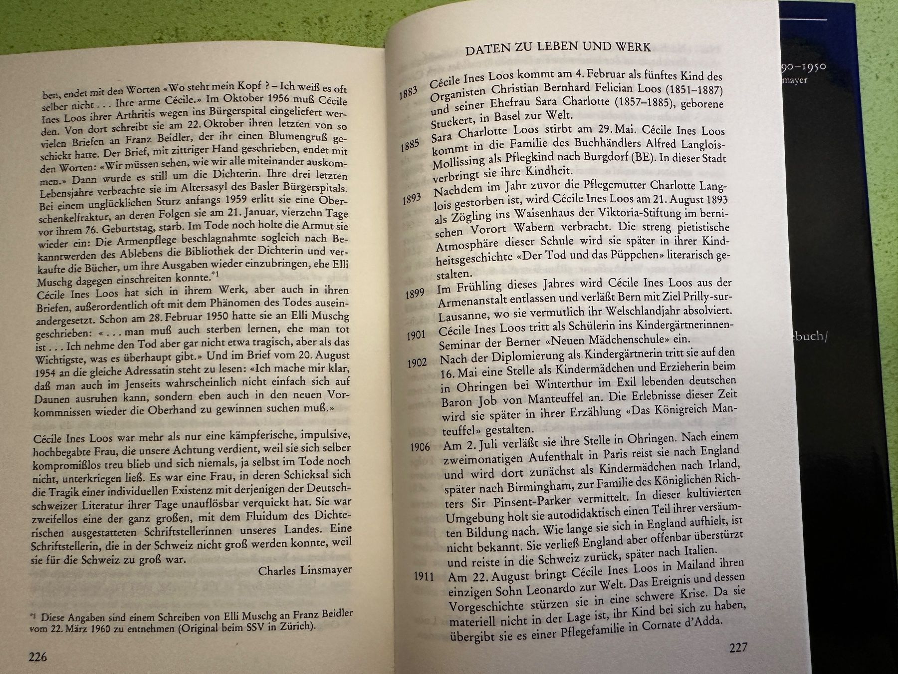Libri: Cécile Ines Loos: Hinter dem Mond – Usato da Zürich venduto da allp 7