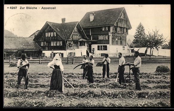 Cartoline postali: AK Appenzell, Zur Bleiche – Usato da Berlin venduto da bartko-reher