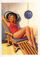 Postkarte "Pin-up".