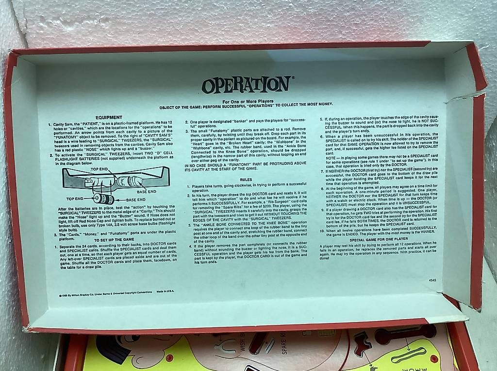 Giochi: OPERATION SKILL GAME 1965 MB SPIEL GETESTET KOMPLETT  – Usato da Reinach BL venduto da mon_89wb 4