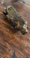 Löwe Figur Bronze 1,55kg L 22cm