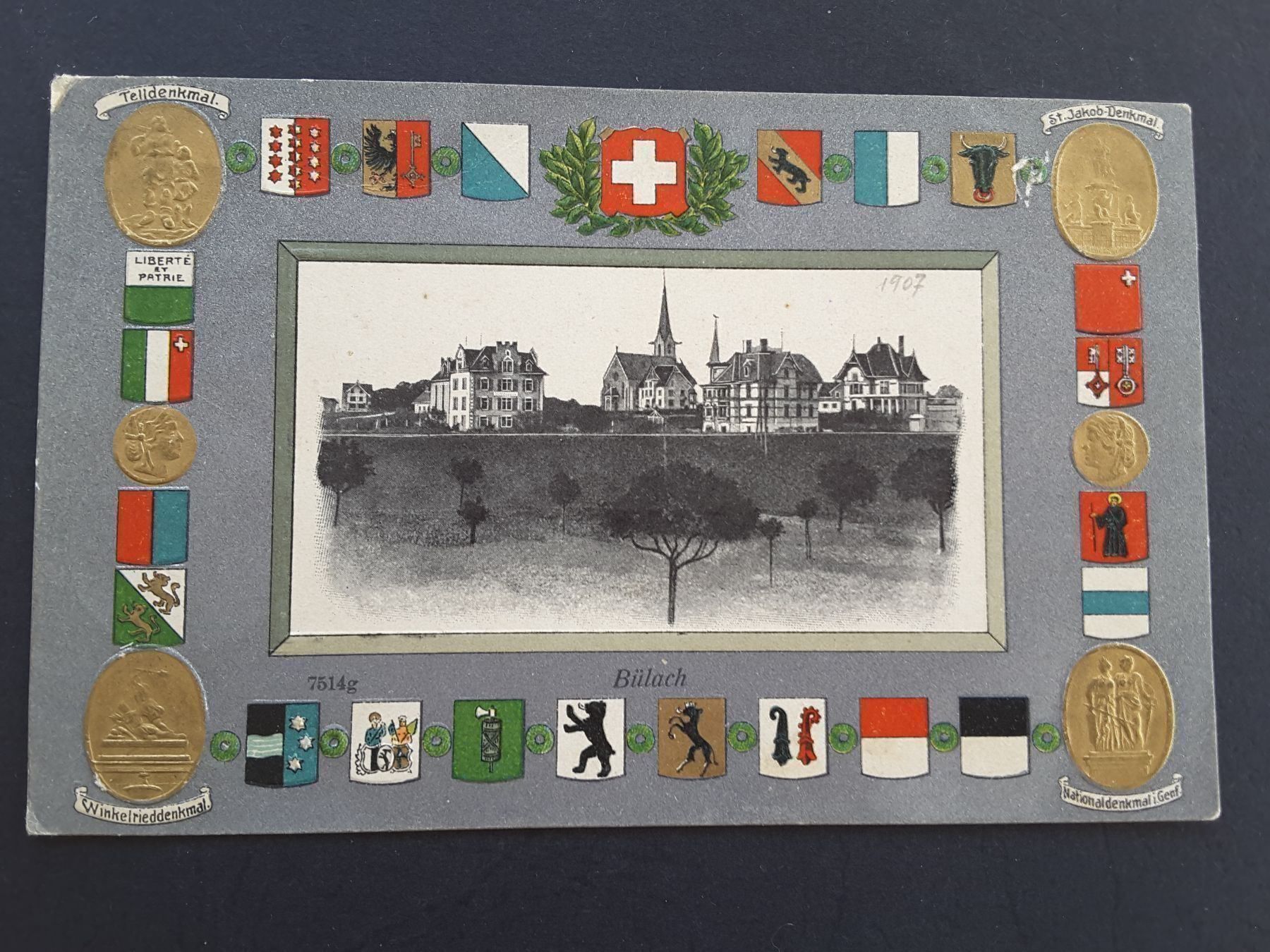 Cartoline postali: AK Bülach ZH , 1907 – Usato da Reichenburg venduto da Pipo-67